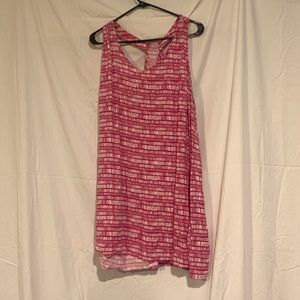 Old navy pink and white dress XL